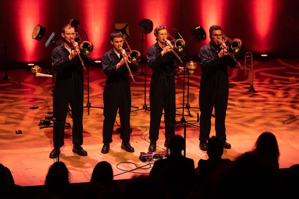 Slide Action Trombone Quartet