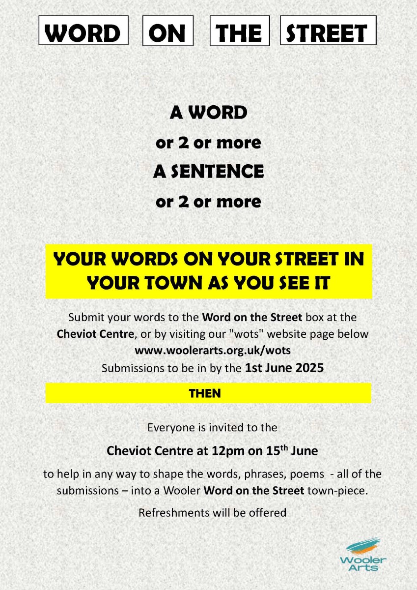 Wotd on the Street wooler arts poster