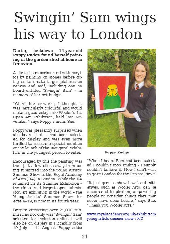 Wooler Arts - Visual Arts - Poppy Rudge